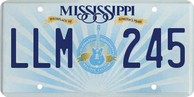 MS license plate LLM245