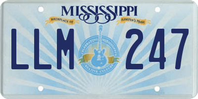 MS license plate LLM247