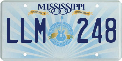 MS license plate LLM248