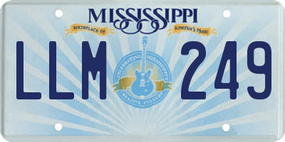 MS license plate LLM249