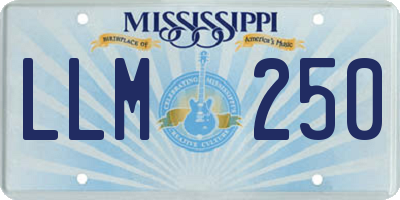 MS license plate LLM250