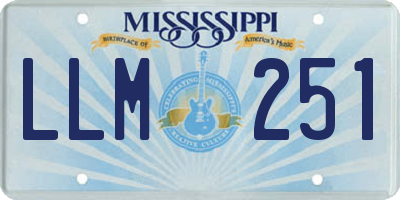 MS license plate LLM251