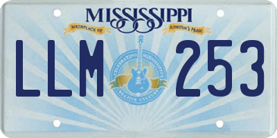 MS license plate LLM253