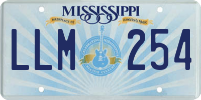 MS license plate LLM254