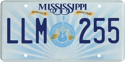 MS license plate LLM255