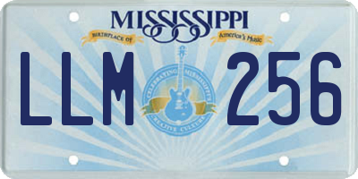 MS license plate LLM256