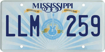 MS license plate LLM259