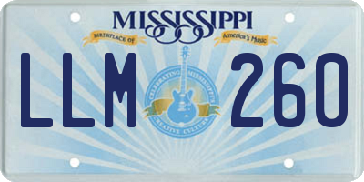 MS license plate LLM260