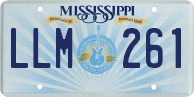 MS license plate LLM261