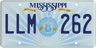 MS license plate LLM262