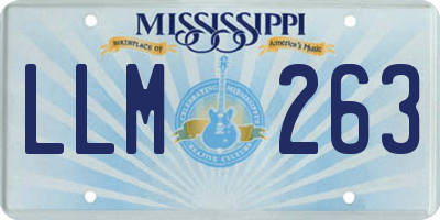 MS license plate LLM263