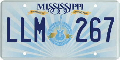 MS license plate LLM267