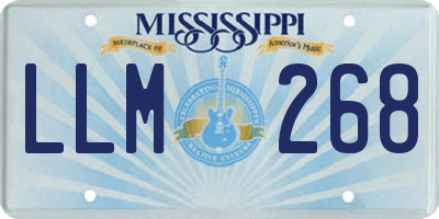 MS license plate LLM268