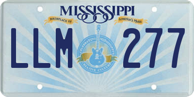 MS license plate LLM277