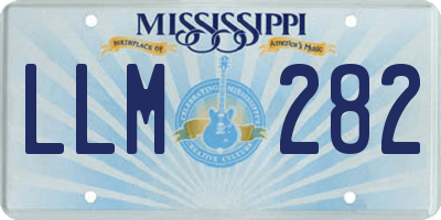 MS license plate LLM282