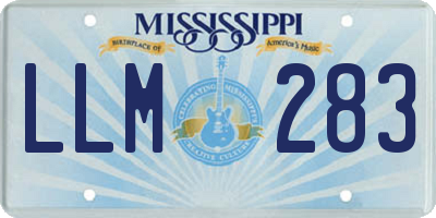 MS license plate LLM283