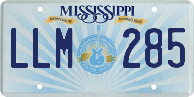 MS license plate LLM285