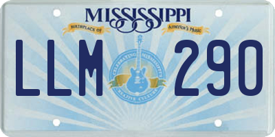 MS license plate LLM290