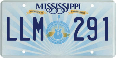 MS license plate LLM291