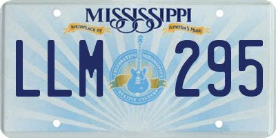 MS license plate LLM295