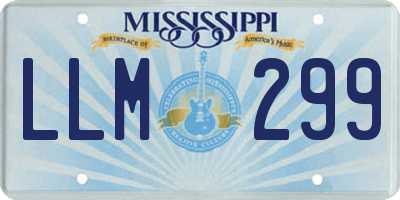 MS license plate LLM299