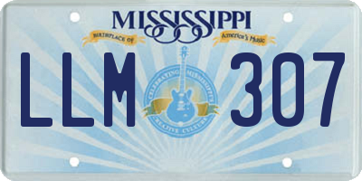 MS license plate LLM307