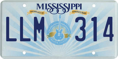 MS license plate LLM314