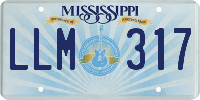 MS license plate LLM317