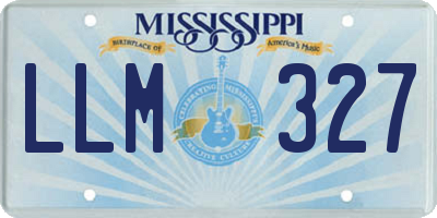 MS license plate LLM327