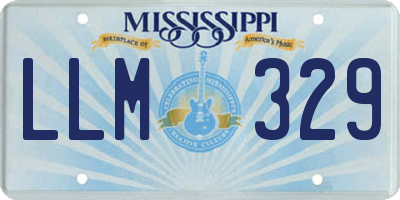 MS license plate LLM329