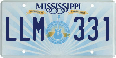 MS license plate LLM331