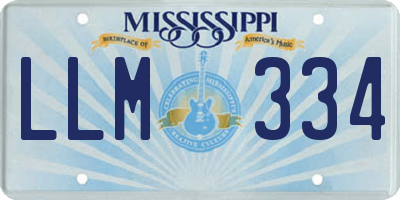 MS license plate LLM334