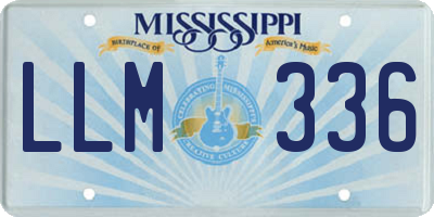 MS license plate LLM336