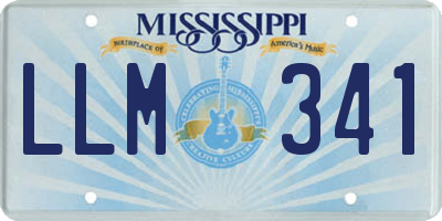MS license plate LLM341