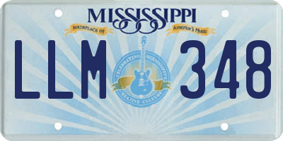 MS license plate LLM348