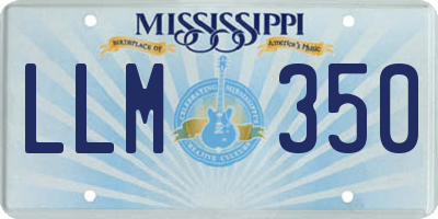 MS license plate LLM350