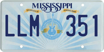 MS license plate LLM351