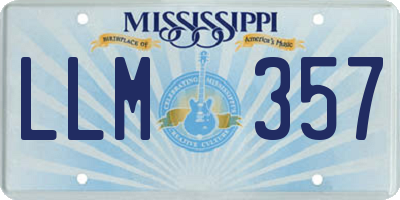 MS license plate LLM357