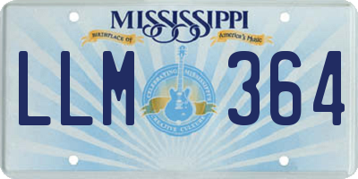 MS license plate LLM364