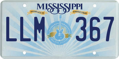 MS license plate LLM367