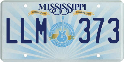 MS license plate LLM373