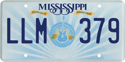 MS license plate LLM379