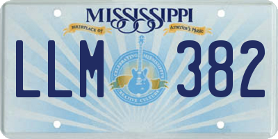 MS license plate LLM382