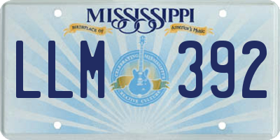 MS license plate LLM392