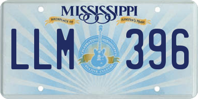 MS license plate LLM396