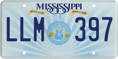 MS license plate LLM397