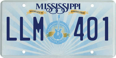 MS license plate LLM401