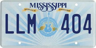 MS license plate LLM404