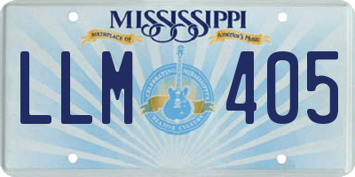 MS license plate LLM405