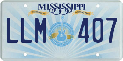 MS license plate LLM407